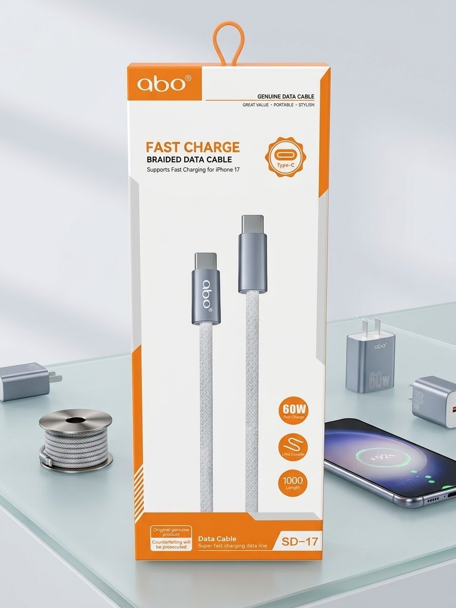 Abo SD-17 Fast Charge Braided Data Cable (Type-C)