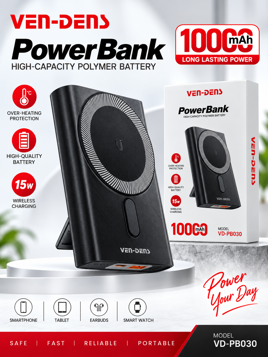 VEN-DENS 10000mAh Power Bank